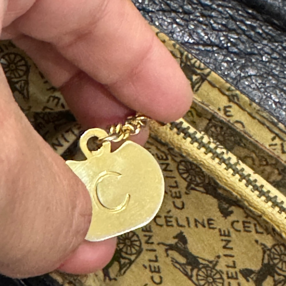 Vintage Céline Triomphe Maillon Leather Crossbody - Picture 13 of 15
